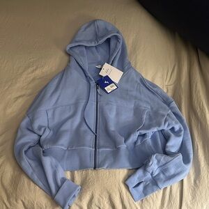 Light Blue Cropped Hoodie